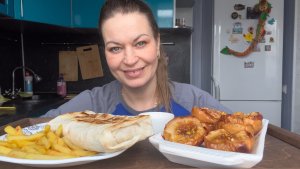 МУКБАНГ ШАУРМА КАРТОФЕЛЬ ФРИ🍟/ВКУСНЕЙШИЙ ДЕСЕРТ/MUKBANG ЕДА ОБЖОР