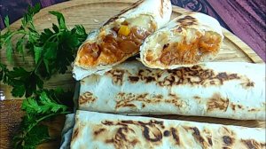 Приготовить дома очень просто! Мексиканское  БУРРИТО с курицей.