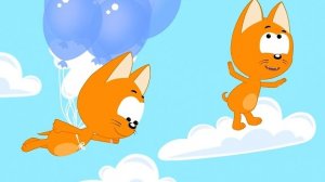 Паровозик и Разноцветные шарики - Котенок Котэ - Развивающие песенки для малышей Учим цвета