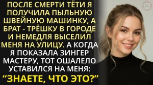 В наследство мне досталась нерабочая швейная машинка, а брату - квартира. Он, не глядя, выгнал меня