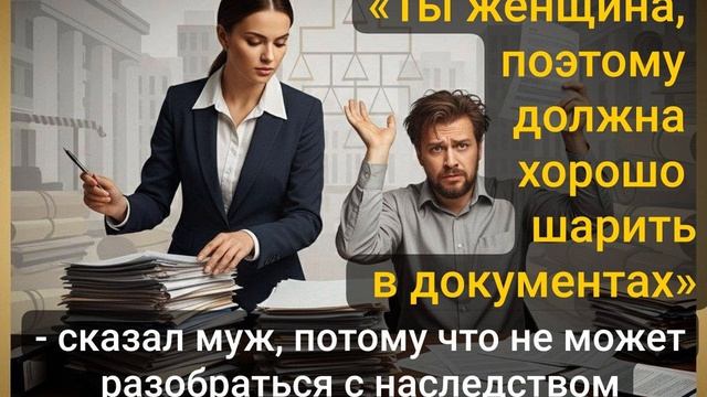 Истории из жизни \ Ты женщина, поэтому должна хорошо шарить в документах…