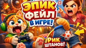 Эпический провал игры "Потный котенок": Хаос в виде ревущей турбины, веселый разрыв штанов!