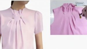 Красивый дизайн горловины со складками. Моделирование и пошив