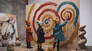 Маски на стене