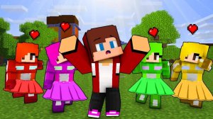 Джей Джей убегает от девушек, которых любят Трансформеры. Майнкрафт Мультик