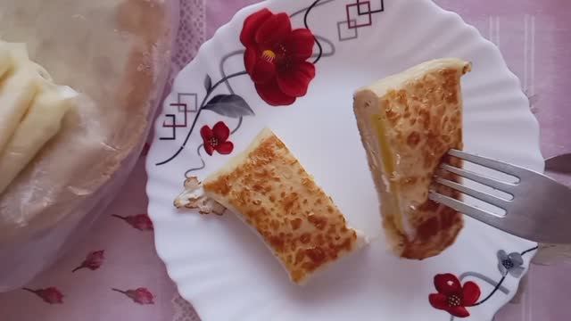 А вы так готовили, яйцо в блинчике?