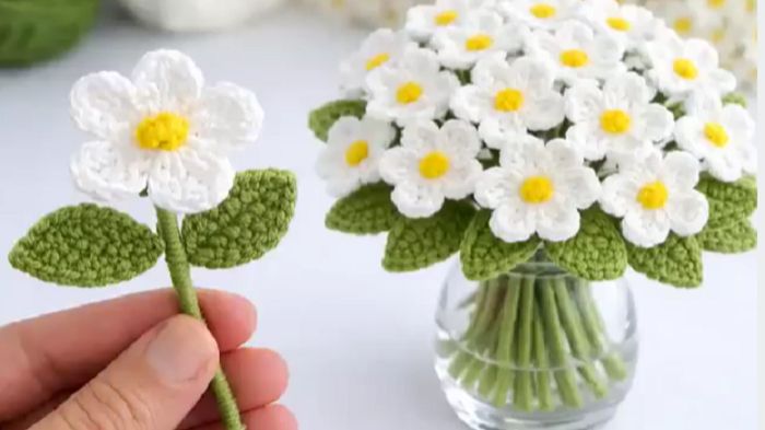 Самый простой цветок крючком для начинающих!