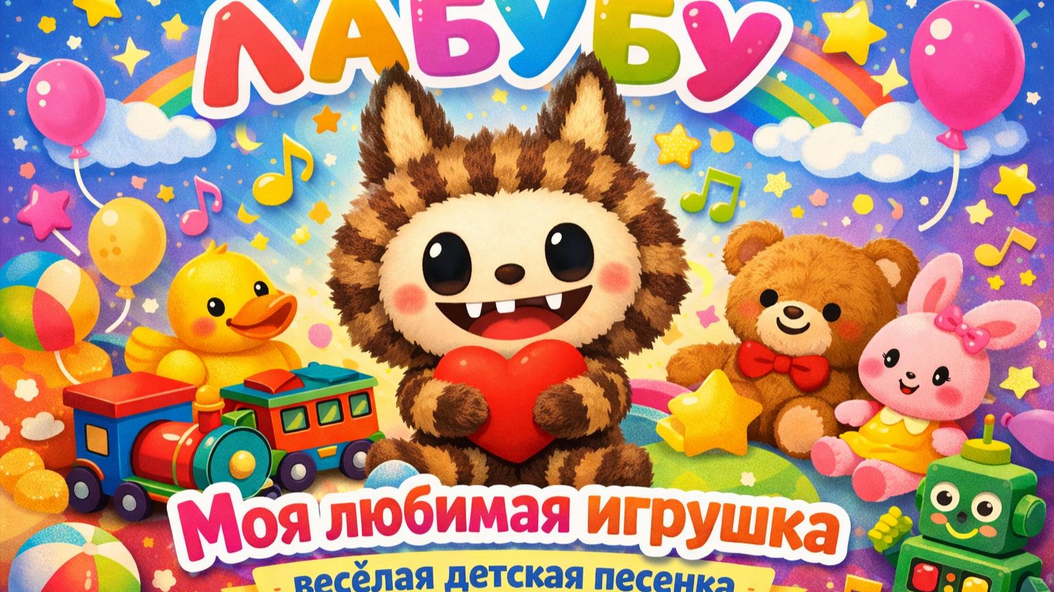 👉 ЛАБУБУ 🧸 Моя любимая игрушка — весёлая детская песенка ✨ смотреть онлайн
