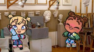 🕯️_один день юной художницы_🤎 она встретила лучшую подружку! 🤍