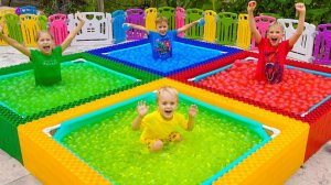 Соревнование по надуванию воздушных шаров четырех цветов с Крисом