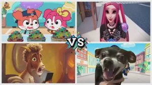 Тайлс Хоп: К-Поп Охотники на демонов против Шерифа Лабрадора и Козлика 🎵 Музыкальные гонки