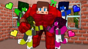 Джей Джей Халк в "Любовной ловушке" от Девочек всех цветов. Майнкрафт Мультик