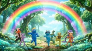 РАДУЖНЫЕ ДРУЗЬЯ. Весёлая, позитивная песенка.