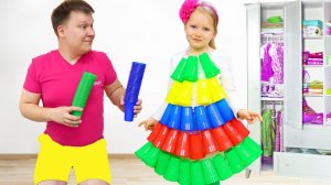 Милана создаёт новые платья для вечеринки