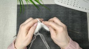 Повязка с кольцом - узор 8 ряд