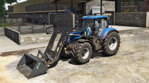FS25 Etruria. Погрузка корма для свиней New Holland T7.210