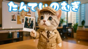 【Офисный котик Муги】Мяу-рок Холмс!? Репортаж из жизни Муги, который стал детективом 🐱🔍