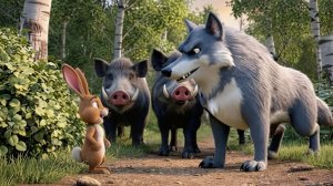 Заяц и стадо кабанов анекдот