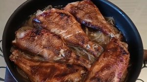 Запечённый морской окунь