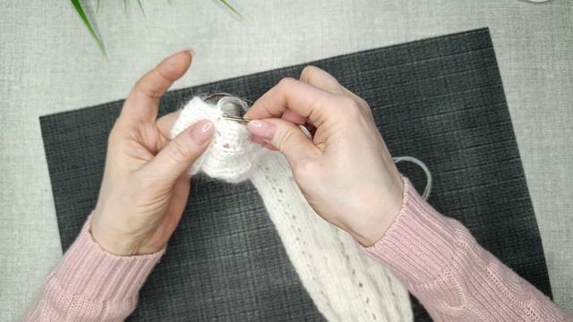 Повязка с кольцом -подшиваем кольцо