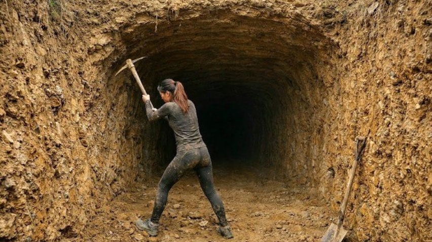 200 дней строительства укрытия под землёй, выживание бушкрафт.