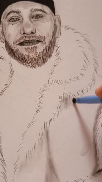 Портрет угольным карандашом. #Lucky club