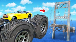 Сможет ли гигантская ламба перелететь сломанный мост в гта 5 ? - эксперимент в gta 5