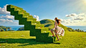 Какую Безумную лестницу выбрали бы Вы?! 😱🪜✨Невероятно приятная ИИ-анимация как в Мультики!