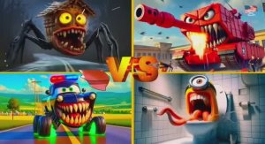 ДОМ-МОНСТР против МАКВИНА-ТАНКА 🏠🚜 ВЕСЕЛЫЙ ТАНЕЦ: Смешные МУЛЬТИКИ ✨🚀