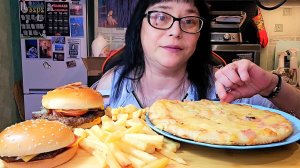Мукбанг | Бургеры,Картошка фри 🍟 и Пицца Апликация | Обжор Асмр
