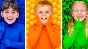 Прятки в Одном Цвете! Цветная Игра для Детей