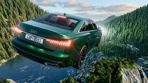 BeamNG Drive - Эпичные высокоскоростные прыжки на автомобиле