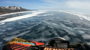 По льду Байкала на эндуро