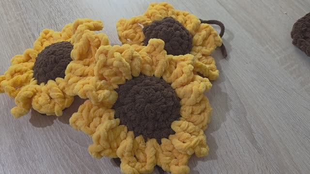Вяжем подсолнух 🌻 🌻 🌻 крючком