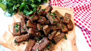 Гренки из хлеба с чесноком