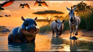 Веселая детская песенка про бегемотика