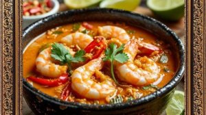 Суп Том ям с креветками и грибами