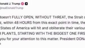 ⚡48часов,😬 Ультиматум Трампа Ирану

Президент США Дональд Трамп пригрозил «уничтожить» иранские эле