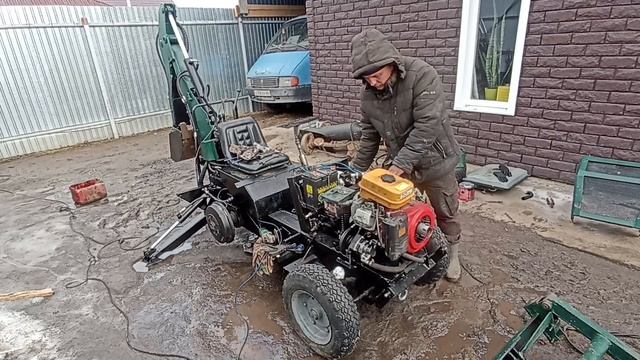 самодельный минитрактор. ремонт.