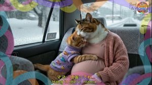 Отважный кот спас беременную маму и ее котенка в метель... А затем произошло чудо!