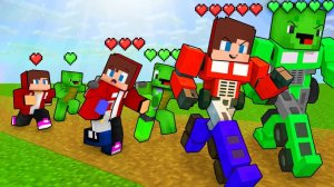 Джей Джей Оптимус Прайм против Майки Грина Жизненный цикл трансформеров. Майнкрафт Мультик