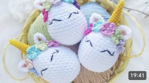 Пасхальное ЯЙЦО - ЕДИНОРОГ крючком