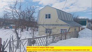 Мои 6 соток 21 марта 2026 года. Открываем дачный сезон. Очень много снега, посадила лук .mkv