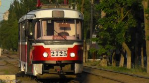 Трамваи Татра на 2 маршруте Волгограда