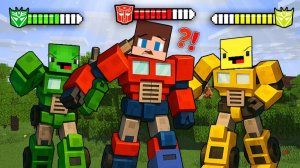 Джей Джей против Майки против Бананакида в "РАШЕ всех трансформеров". Майнкрафт Мультик