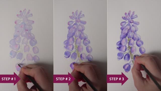 КАК НАНОСИТЬ СЛОИ АКВАРЕЛЬНЫХ  КРАСОК 🌱 Мастер-класс по рисованию весенних цветов