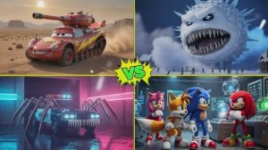 ПОЛИЦИЯ МОНСТРОВ ПРОТИВ СОНИКА: Молния Маквин Танк и Лунная Луна — Музыкальный Мультик 🚔⚡