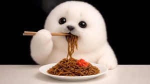 МИЛЫЙ 🦭 МУКБАНГ С ТЮЛЕНЕМ АРАЛЕ — ЯКИСОБА КУШАЕМ 🍜 ASMR С МЕДЛЕННЫМИ И ЧИСТЫМИ ЗВУКАМИ