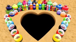 Мультики для детей Сердце из Шариков! Кока-Кола и Ментос Эксперимент ❤️