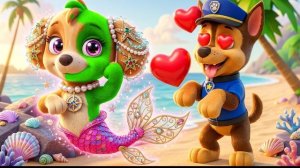 Чейз влюбляется в русалку Скай, но что-то не так...?! 3D-анимация «Щенячий патруль» | Радуга 3